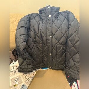Sam Edelman Black Quilted Jacket Large